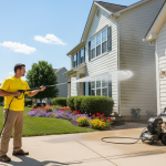 Pressure Washing Basketball Courts in Hilliard